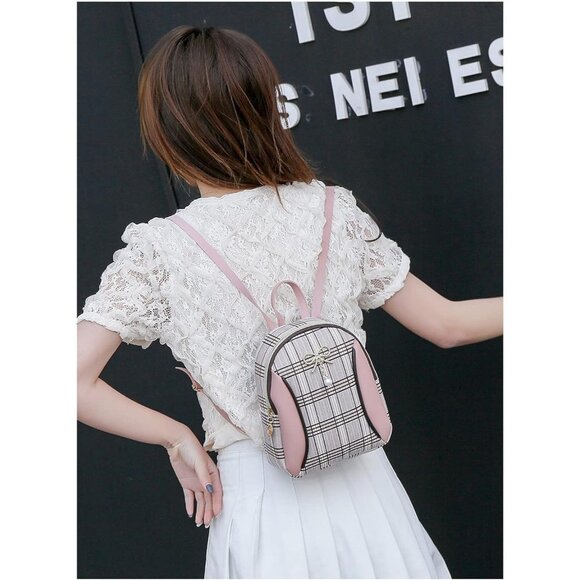 New Women Small Backpack Purse, Lightweight Crossbody Wallet Bag - Pink 3 - Picture 6 of 8